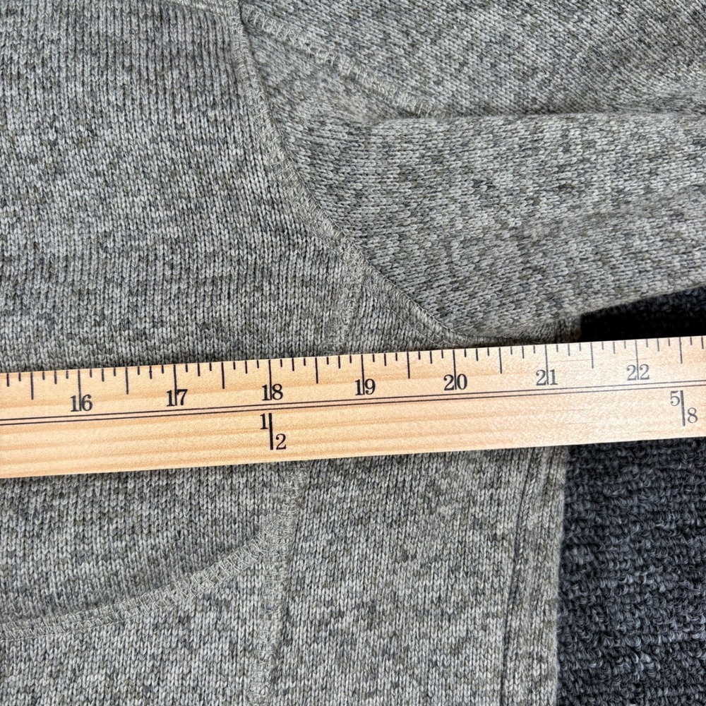 LL Bean Sweater Fleece Jacket Mens M Gray Full Zip 504938 Slightly Fitted - Picture 6 of 8